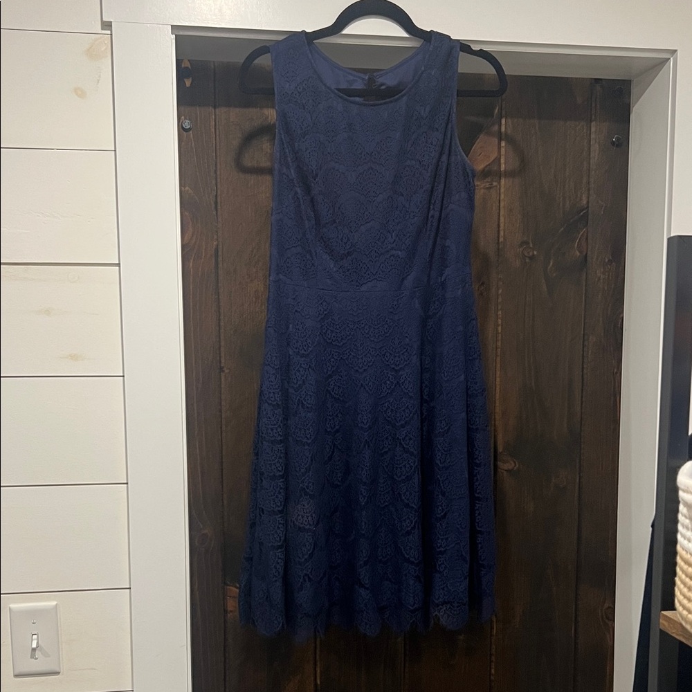 Jessica Simpson Midnight Blue Lace Midi Dress